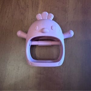 chicken shaped handheld baby teether
